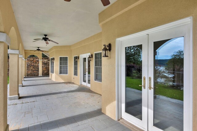 129 County Road 293, Cullman, AL 35057 - view of patio with french doors and ceiling fan