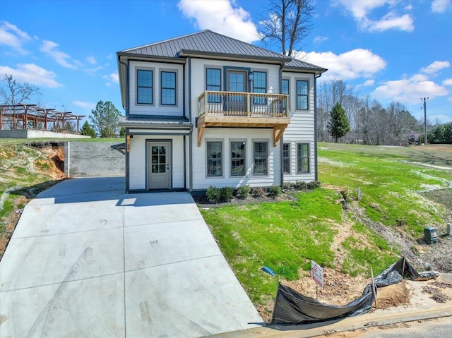 3195 County Road 51, Bremen, AL 35033 - view of front facade with metal roof, a standing seam roof, and a front yard