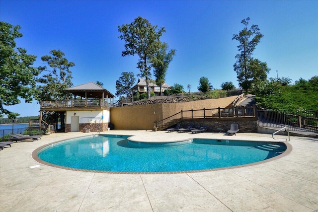 3195 County Road 51, Bremen, AL 35033 - view of pool featuring a patio, stairs, and fence