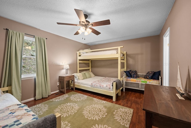 58 Lake Ln, Jasper, AL 35504 - bedroom featuring a textured ceiling, wood finished floors, and a ceiling fan