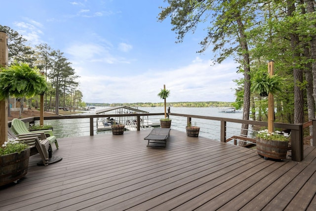 58 Lake Ln, Jasper, AL 35504 - wooden terrace with a water view
