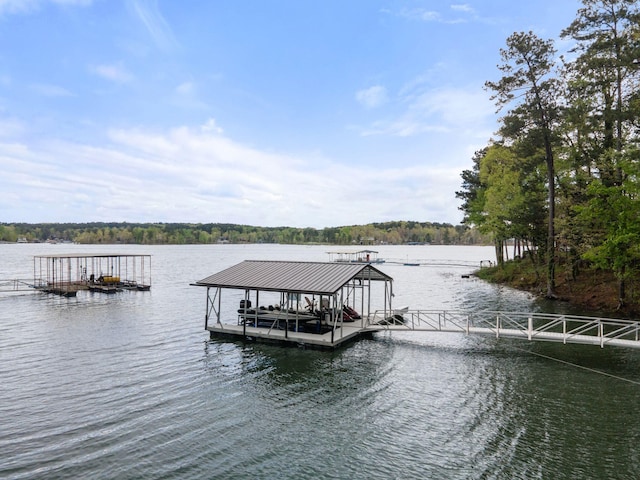 58 Lake Ln, Jasper, AL 35504 - view of dock with a water view and a forest view
