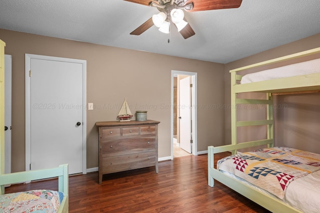 58 Lake Ln, Jasper, AL 35504 - bedroom with wood finished floors, ceiling fan, baseboards, and a closet