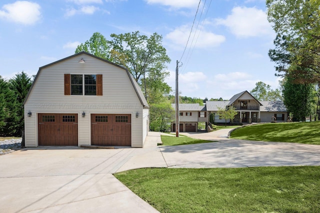 garage with driveway