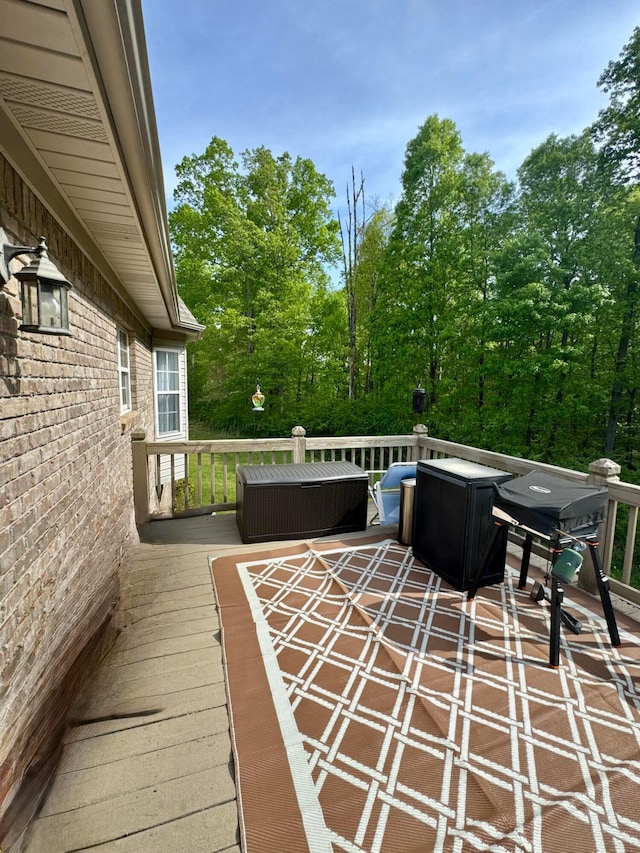 view of wooden deck