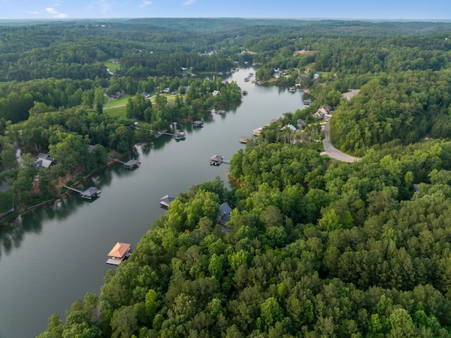 1528 Sipsey Rd, Double Springs, AL 35553 - aerial view of property and surrounding area featuring a heavily wooded area and a large body of water