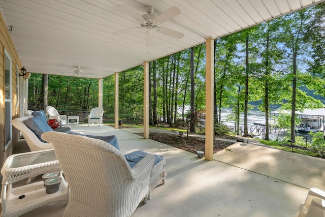 1528 Sipsey Rd, Double Springs, AL 35553 - view of patio / terrace featuring a ceiling fan