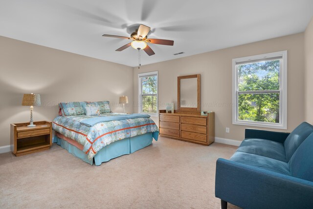 1528 Sipsey Rd, Double Springs, AL 35553 - carpeted bedroom featuring baseboards and a ceiling fan