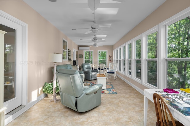 1528 Sipsey Rd, Double Springs, AL 35553 - sunroom / solarium with tile patterned floors and a wall mounted AC