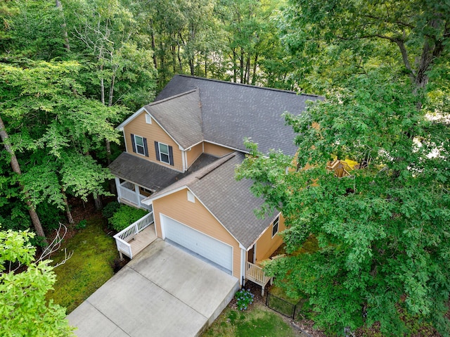 1528 Sipsey Rd, Double Springs, AL 35553 - aerial view of property and surrounding area with a heavily wooded area