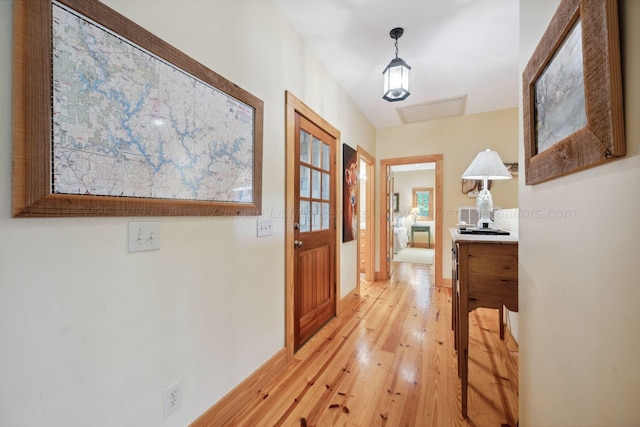 1617 S Stoney Rd, Double Springs, AL 35553 - hallway with light wood-style floors and baseboards