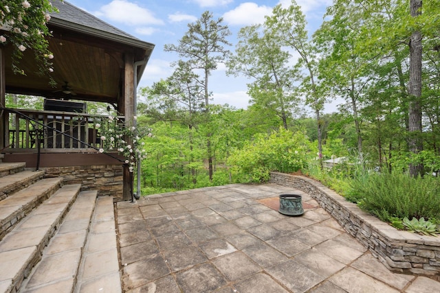 1617 S Stoney Rd, Double Springs, AL 35553 - view of patio with ceiling fan