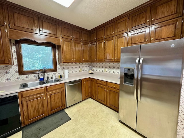 542 Llama Ln, Quinton, AL 35130 - kitchen with stainless steel appliances, light flooring, light countertops, brown cabinetry, and decorative backsplash
