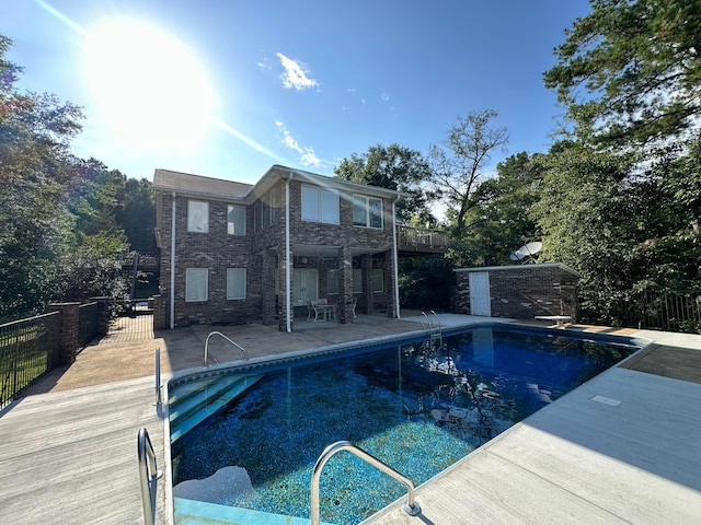 542 Llama Ln, Quinton, AL 35130 - view of pool with a patio area and a wooden deck
