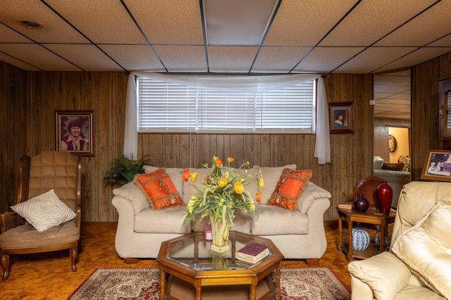 1925 Sharon Blvd, Dora, AL 35062 - living area with wooden walls and a paneled ceiling