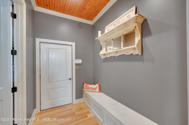 60 Sunset Dr, Arley, AL 35541 - mudroom with crown molding, light wood-style floors, and baseboards