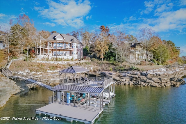 60 Sunset Dr, Arley, AL 35541 - dock area featuring a water view