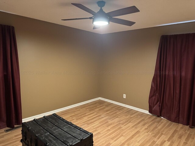 4407 Pineywoods Sipsey Rd, Jasper, AL 35504 - spare room with ceiling fan, light wood-style floors, and baseboards