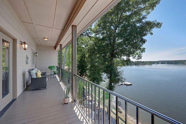 154 County Rd 389, Cullman, AL 35057 - wooden terrace with a water view