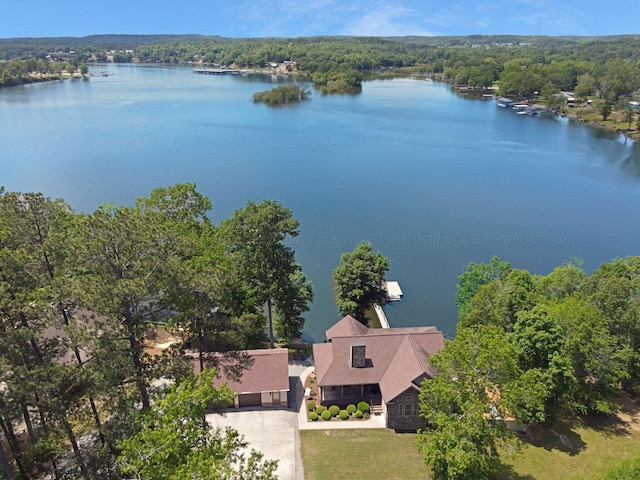 154 County Rd 389, Cullman, AL 35057 - aerial view of property and surrounding area featuring a large body of water and a forest