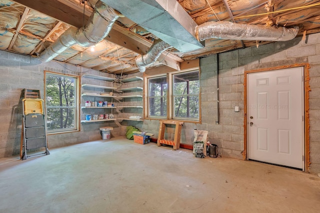 view of basement