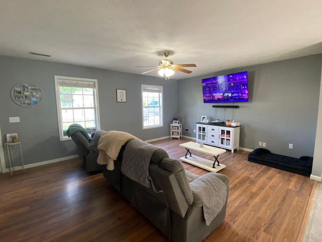 164 County Road 1636, Cullman, AL 35058 - living room with wood finished floors and ceiling fan