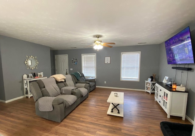 164 County Road 1636, Cullman, AL 35058 - living area with a ceiling fan and wood finished floors
