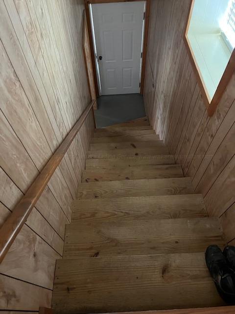 915 County Highway 4, Winfield, AL 35594 - stairs featuring wooden walls
