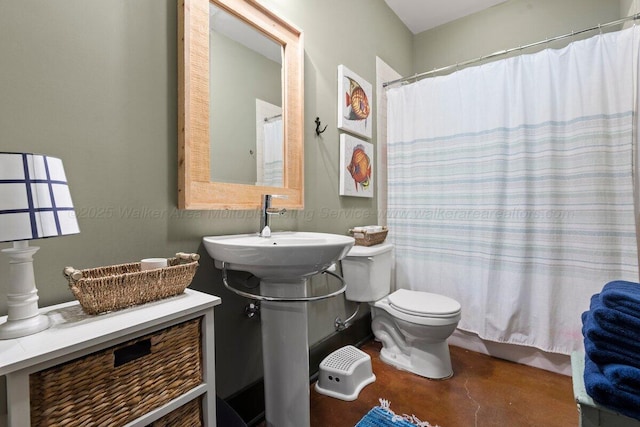 134 Turtle Point Dr, Crane Hill, AL 35053 - bathroom with toilet and curtained shower