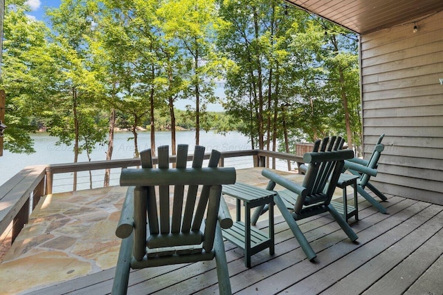 134 Turtle Point Dr, Crane Hill, AL 35053 - wooden deck with a water view