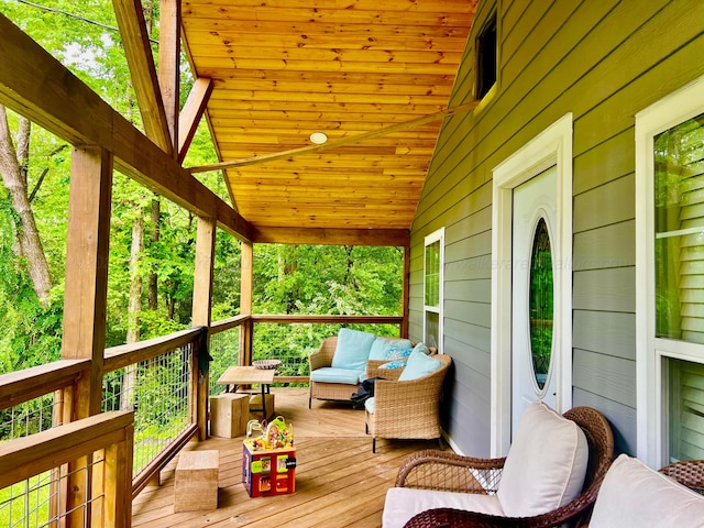 view of wooden terrace