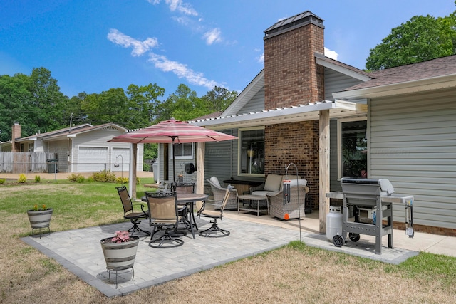 view of patio / terrace with area for grilling