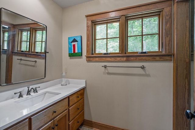 bathroom featuring vanity