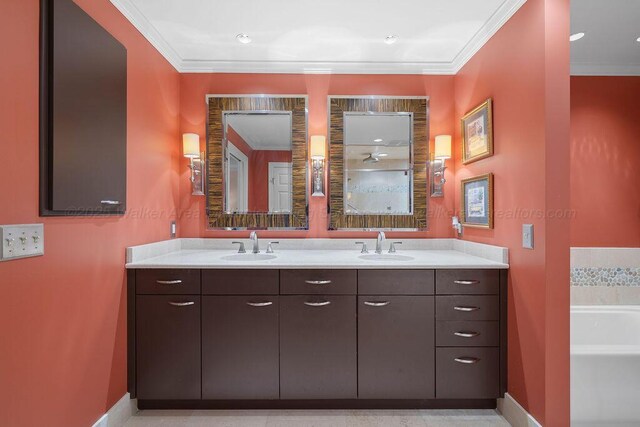 601 Glen Oaks Cir, Jasper, AL 35504 - bathroom featuring a stall shower and crown molding