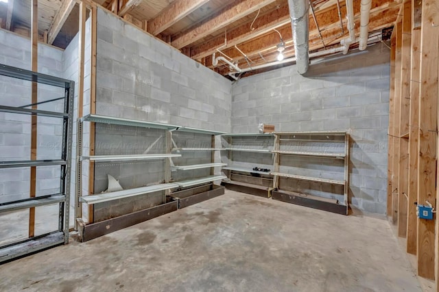 5305 Split Rail Dr, Jasper, AL 35503 - unfinished basement featuring concrete block wall