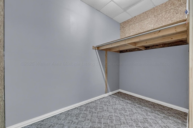 5305 Split Rail Dr, Jasper, AL 35503 - carpeted empty room with baseboards and a drop ceiling