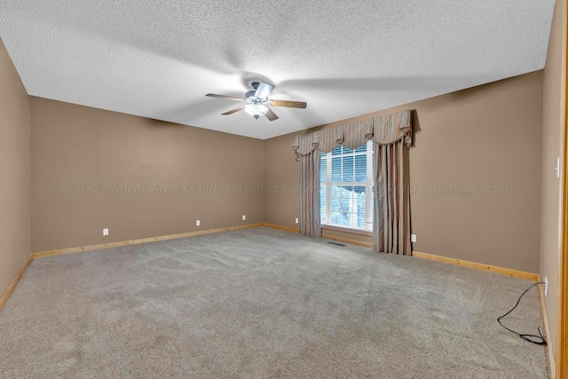 5305 Split Rail Dr, Jasper, AL 35503 - carpeted spare room with ceiling fan and a textured ceiling