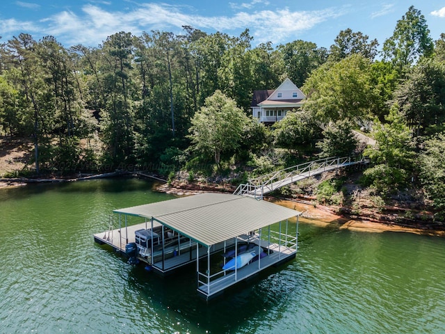 436 Ducktail Rd, Houston, AL 35572 - dock area with a water view and boat lift