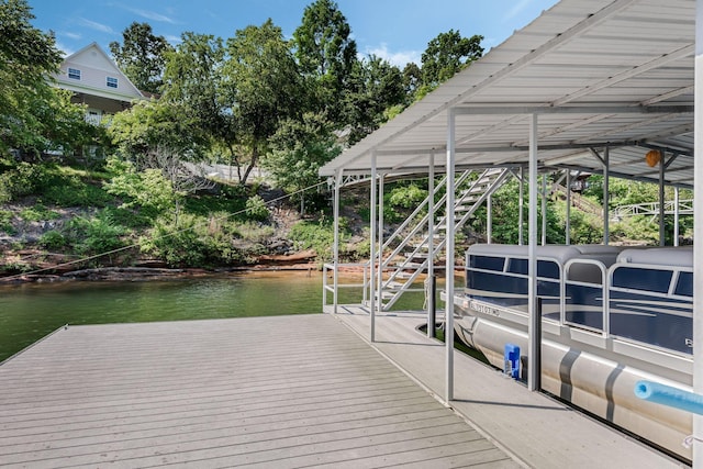 436 Ducktail Rd, Houston, AL 35572 - dock area with a water view and stairway