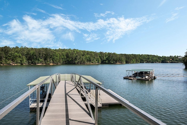 436 Ducktail Rd, Houston, AL 35572 - dock area featuring a water view and a forest view