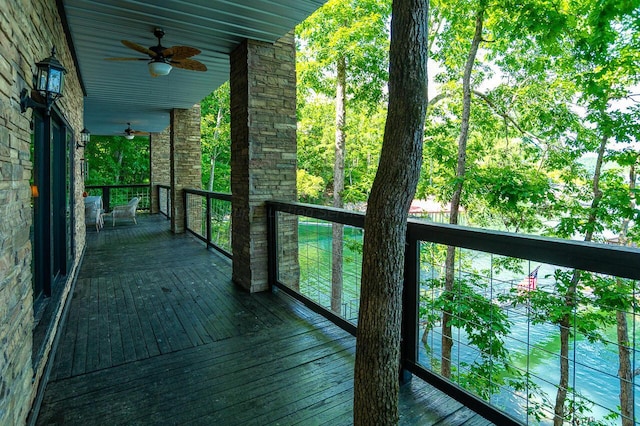 178 Turtle Ln, Houston, AL 35572 - deck with ceiling fan