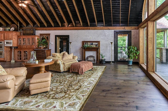 178 Turtle Ln, Houston, AL 35572 - living room with dark wood-type flooring