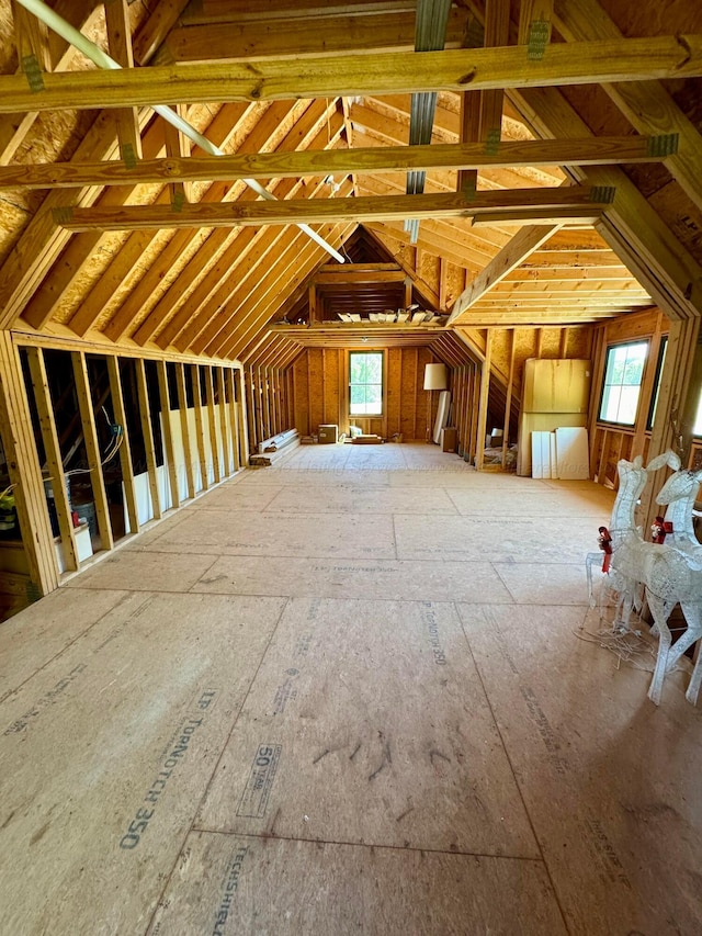 attic with plenty of natural light