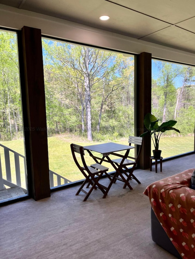 view of sunroom / solarium