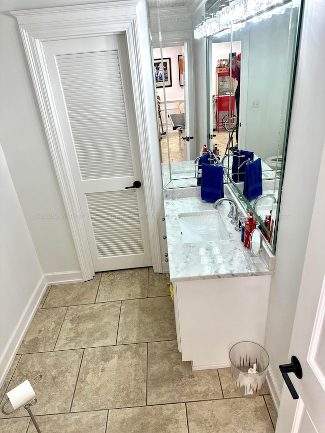 4963 Littleville Rd, Haleyville, AL 35565 - bathroom featuring vanity and tile patterned flooring