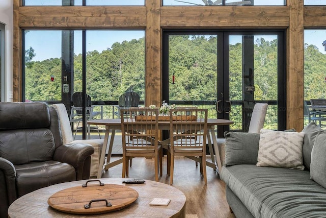 sunroom / solarium featuring a wealth of natural light