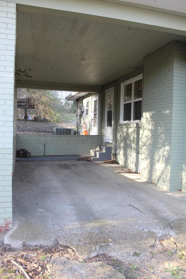 view of patio / terrace with a carport