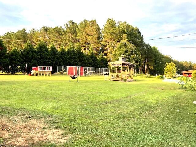 view of yard featuring a gazebo