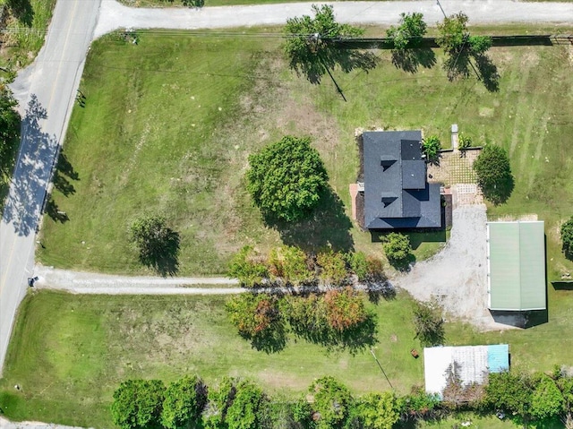 bird's eye view with a rural view