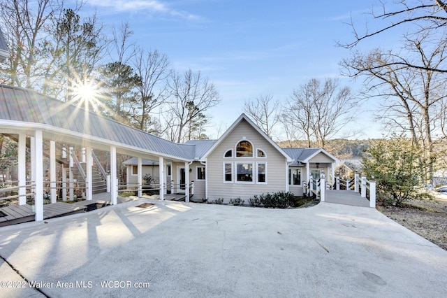 exterior space with a wooden deck